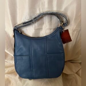 Blue Leather Tignanello Bag
